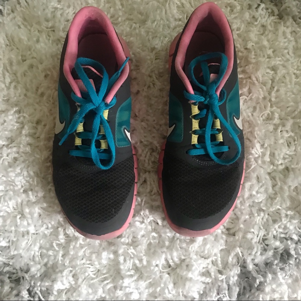 Pink and grey nikes